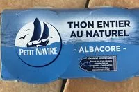 Mängden socker i THON ENTIER AU NATUREL Poids net : 2 x 80 g e