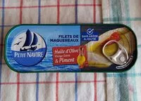 Mängden socker i Filets de maquereaux huile d'olive vierge extra & piment