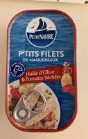 Mängden socker i P’tits Filets de Maquereaux - Huile d’Olive & Tomates Séchées