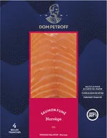 Mängden socker i Saumon fumé norvégien 4 tranches