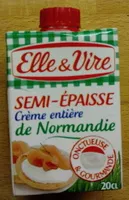 Mängden socker i Semi-Epaisse Crème entière de Normandie