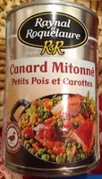 Mängden socker i Canard Mitonné Petits Pois et Carottes