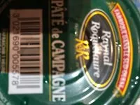 Mängden socker i Pâté de campagne