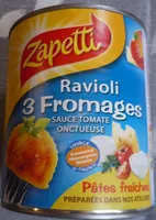 Mängden socker i Ravioli 3 Fromages (Sauce Tomate)