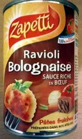 Mängden socker i Ravioli Bolognaise (Sauce Riche en Bœuf)