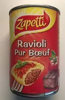Mängden socker i Ravioli pur boeuf