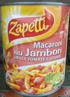 Mängden socker i Macaroni au Jambon, Sauce Tomate Cuisinée