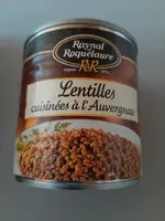 Mängden socker i Lentilles cuisinées à l'Auvergne