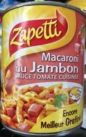 Mängden socker i Macaroni au Jambon sauce tomate cuisinée