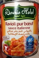 Mängden socker i Ravioli pur bœuf sauce italienne