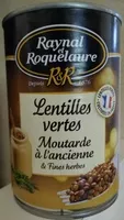 Mängden socker i Lentilles vertes Moutarde à l'ancienne & Fines herbes