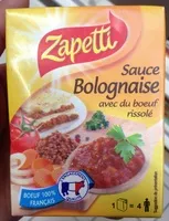 Mängden socker i Sauce bolognaise avec du boeuf rissolé