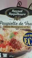 Mängden socker i Paupiette de veau