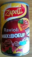 Mängden socker i Ravioli max de Boeuf