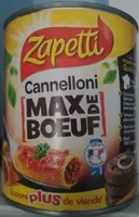 Mängden socker i Cannellonis "Max de Boeuf"