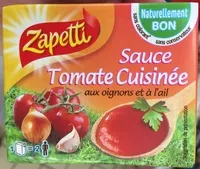 Mängden socker i Sauce Tomate Cuisinée aux oignons et à l'ail