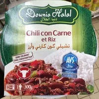 Mängden socker i Chili con Carne et Riz