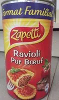 Mängden socker i Ravioli pur Bœuf sauce tomate cuisinée