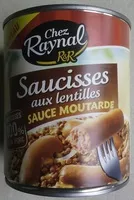 Mängden socker i Saucisses aux lentilles sauce moutarde
