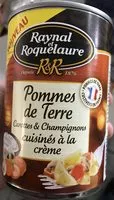 Mängden socker i Pommes de Terre Carottes & Champignons cuisinés à la crème