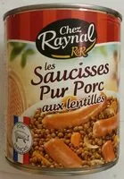 Mängden socker i Les Saucisses pur porc aux lentilles