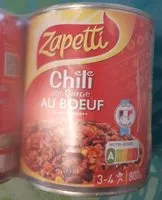 Mängden socker i Chili con carne au boeuf