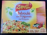Mängden socker i Taboulé aux 5 légumes
