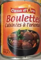 Mängden socker i Boulettes cuisinées a l'orientale