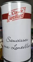 Mängden socker i Saucisses aux lentilles