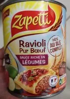 Mängden socker i Ravioli pur bœuf sauce riche en légumes