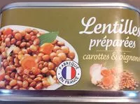 Mängden socker i Lentilles préparées carottes & oignons