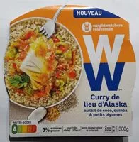 Mängden socker i Curry de lieu d'Alaska au lait de coco, quinos & petits légumes