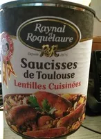 Mängden socker i Saucisses de Toulouse aux Lentilles cuisinées