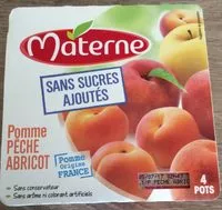 Mängden socker i Compotes pomme, pêche et abricot, sans sucres ajoutés