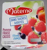 Mängden socker i Compote pomme fraise cassis