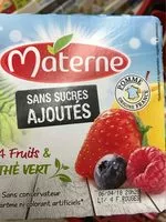 Mängden socker i Compotes 4 fruits rouges thé vert