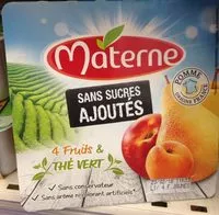 Mängden socker i Compotes 4 Fruits Jaunes & Thé Vert