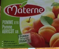 Mängden socker i Materne compotes de pomme + pomme abricot
