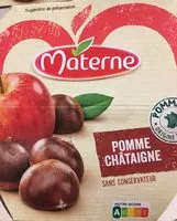 Mängden socker i MATERNE Compotes Coupelles Pomme Châtaigne 4x100g