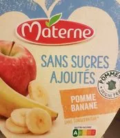 Mängden socker i MATERNE (Sans sucres ajoutés) Pomme Banane
