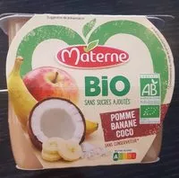 Mängden socker i Compote Pomme Banane coco Bio