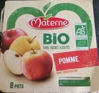 Mängden socker i MATERNE Compotes Coupelles BIO Pomme 8x100g