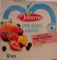 Mängden socker i MATERNE Compotes Coupelles Multivariétés Fruits Rouges 12x100g