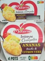 Mängden socker i Intense et compotée ananas touche de citron vert