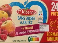 Mängden socker i Compotes Materne Pomme / Pomme Framboise sans sucres ajoutés