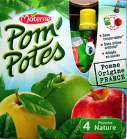 Mängden socker i Pom'Potes pomme nature Materne