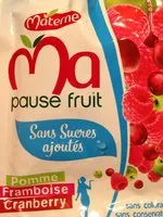 Mängden socker i Ma pause Fruit Pomme Framboise Cranberry