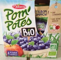 Mängden socker i Pom' Potes - Compotes de pomme et myrtille bio