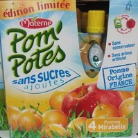 Mängden socker i POM'POTES Compotes Pomme Mirabelle de Lorraine 4x90g