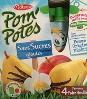 Mängden socker i POM'POTES Compotes Gourdes Pomme Poire Vanille 4x90g